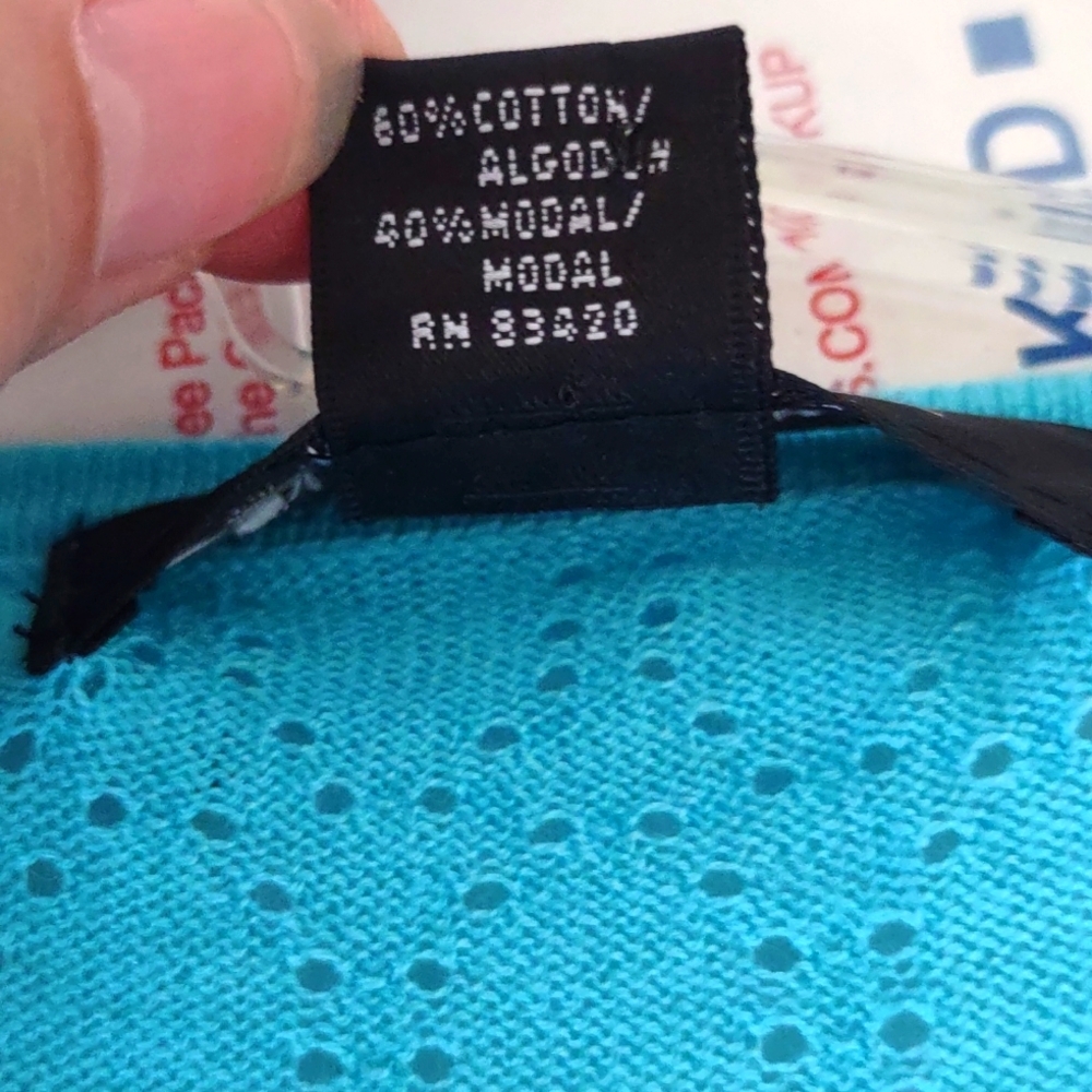August Silk Blue Sweater Size L - Picture 5 of 6